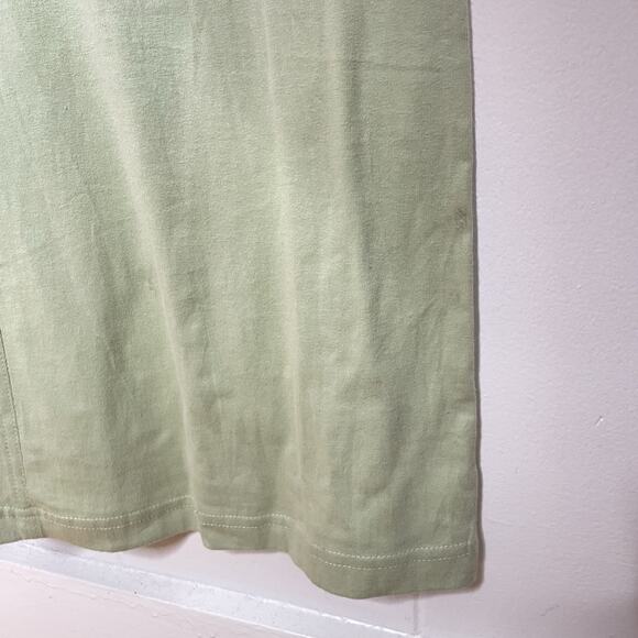 NWT Vintage Maxi Dress Green Cotton Size M Patchwork Block Print Boho Hippie Art - Picture 8 of 12